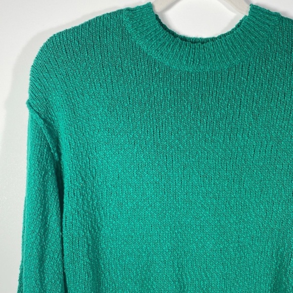 Nordstrom Abound Womens Knit Sweater Sz S Green Drop Shoulder Classic Cozy - Picture 4 of 11